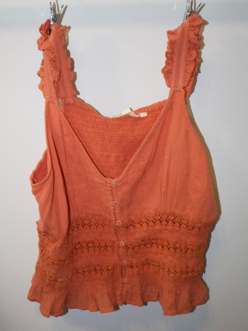 Free People Forever That Girl Lace Boho Tank | Size M